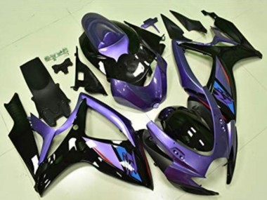 Carénages Moto Suzuki GSXR 600/750 2006-2007 - Violet Noir Brillant Bleu