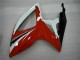 Carénages Moto Suzuki GSXR 600/750 2006-2007 - Blanc Rouge Noir Brillant Bande