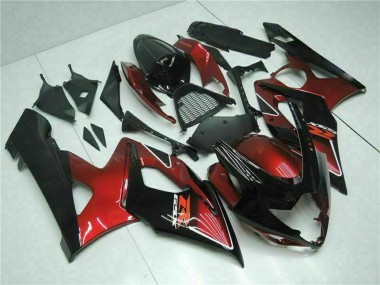Carénage Moto Suzuki GSXR 1000 2005-2006 - Rouge Noir Brillant