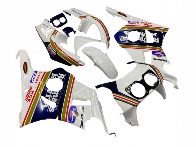 Carénages Moto Honda CBR400RR NC29 1990-1999 - Blanc Or Rouge Bleu Foncé Rothmans