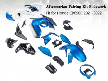 Carénages Moto Honda CB650R 2019-2022 - Bleu Or Noir