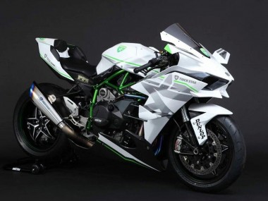 Carénages Moto Kawasaki Ninja H2 2015-2022 - Blanc Argent Vert