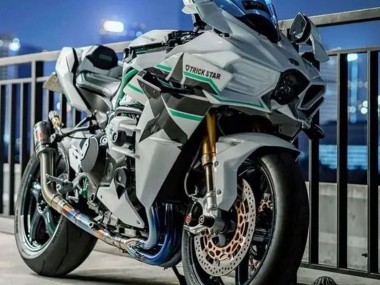 Carénages Moto Kawasaki Ninja H2 2015-2022 - Blanc Vert Doubler