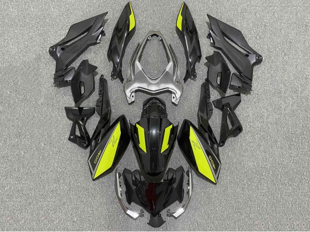 Carénages Moto Kawasaki Z400 2018-2024 - Noir Mat Jaune