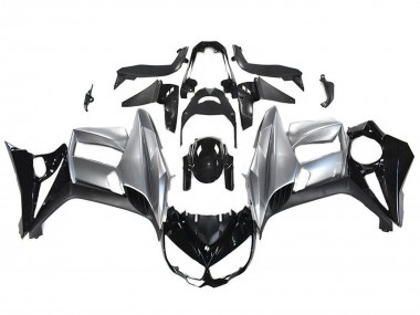 Carénages Moto Kawasaki Z1000SX 2010-2016 - Noir Brillant Argent