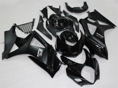 Carénages Moto Suzuki GSXR 1000 2007-2008 - Noir Brillant Noir Mat Blanc