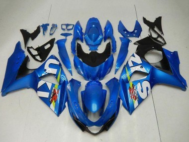 Kits Carénage Moto Suzuki GSXR 1000 2009-2016 - Bleu Vert Blanc