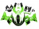 Carénages Moto Kawasaki ZZR600 1998-2003 - Vert Noir Brillant Flamme