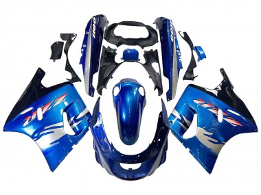 Carénages Moto Kawasaki ZZR1100 1993-2003 - Bleu Argent Noir