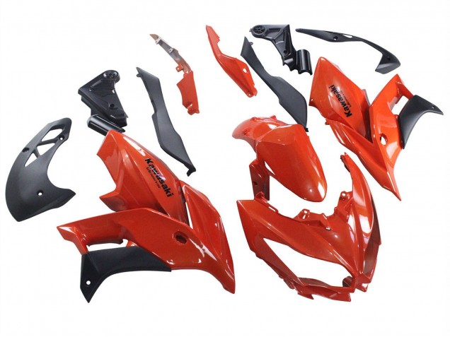 Carénages Moto Kawasaki Versys 650 2015-2021 - Rouge Noir Mat