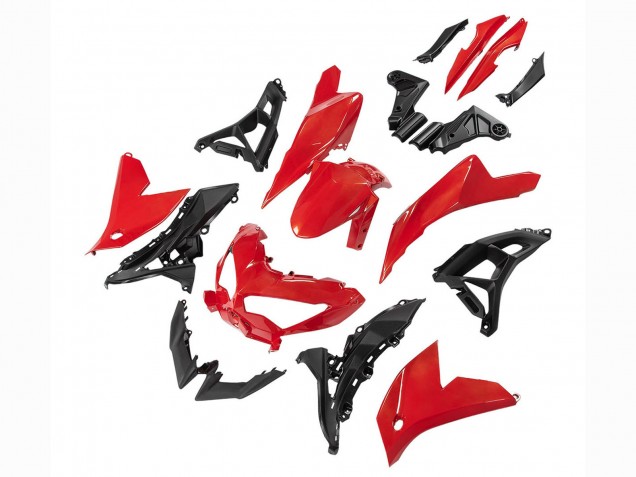 Carénages Moto Kawasaki Versys 650 2022-2025 - Rouge Noir