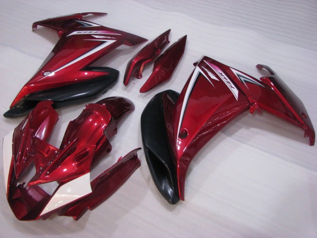 Carénages Moto Yamaha FZ6R 2009-2015 - Rouge Blanc Noir