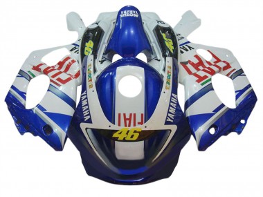 Carénages Moto Yamaha YZF600R Thundercat 1996-2007 - Blanc Bleu Rouge Fiat 46