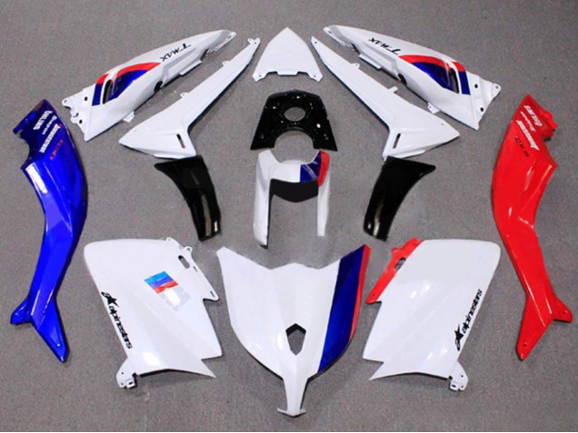 Carénage Moto Yamaha TMAX530 2012-2014 - Blanc Rouge Bleu