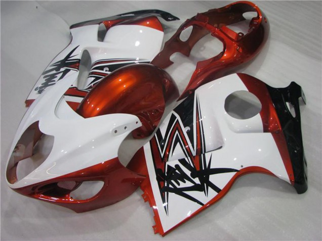 Carénages Moto Suzuki GSXR 1300 Hayabusa 1996-2007 - Blanc Orange Noir