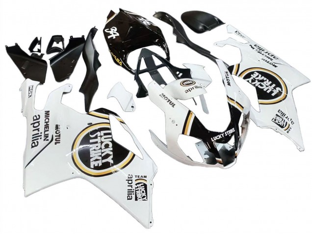 Carénages Moto Aprilia RSV1000 2003-2006 - Blanc Noir Lucky Strike Motul Michelin