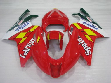 Carénages Moto Aprilia RSV1000 2003-2006 - Rouge Jaune Blanc Spains No1 Valsir Castrol