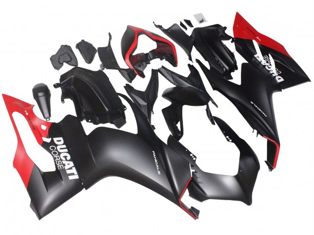 Carénages Moto Ducati Panigale V2 2020-2024 - Rouge Noir Mat Corse