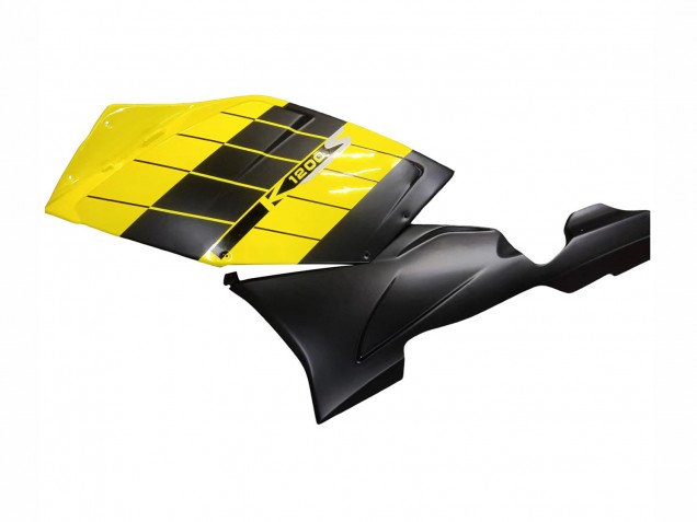 Carénages Moto BMW K1200S 2005-2010 - Jaune Argent Noir Mat