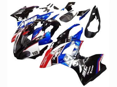 Kits Carénages Moto BMW S1000RR 2017-2018 - Blanc Bleu Rouge Noir Brillant