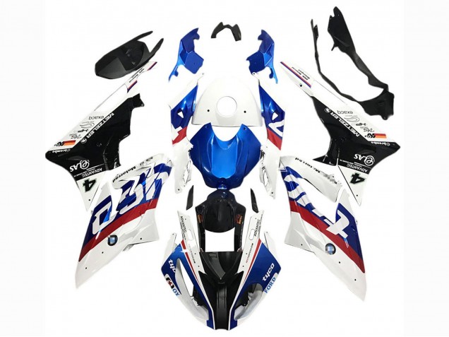 Carénages Moto BMW S1000RR 2017-2018 - Blanc Bleu Rouge Noir Brillant Tyco