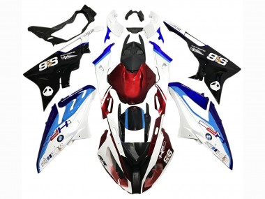 Kits Carénage Moto BMW S1000RR 2015-2016 - Blanc Rouge Bleu Noir