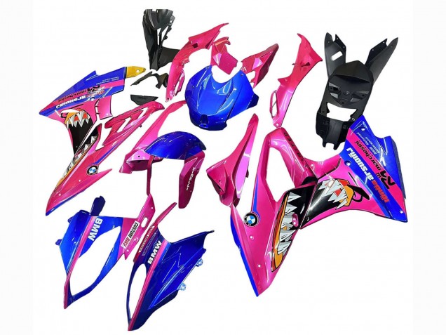 Carénages Moto BMW S1000RR 2015-2016 - Rose Bleu Requin