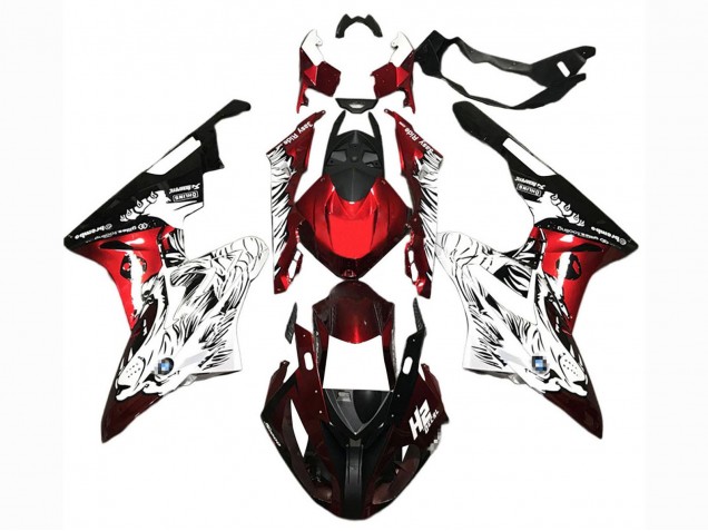 Carénages Moto BMW S1000RR 2015-2016 - Blanc Rouge Noir