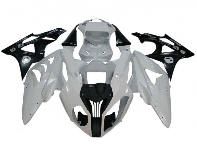 Carénages Moto BMW S1000RR 2009-2014 - Blanc Noir Brillant