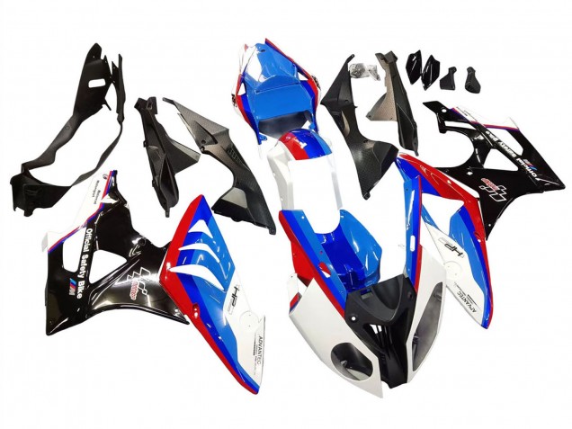 Complet Carénages Moto BMW S1000RR 2009-2014 - Blanc Rouge Bleu Noir Brillant