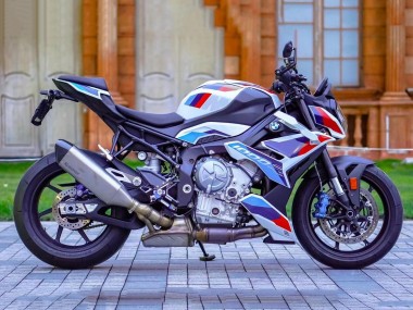 Carénages Moto BMW S1000R 2021-2025 - Blanc Bleu Clair Foncé Rouge