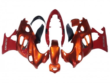 Carénages Moto Suzuki GSX600F/GSX750F 2004-2006 - Burnt Orange Blanc Logo