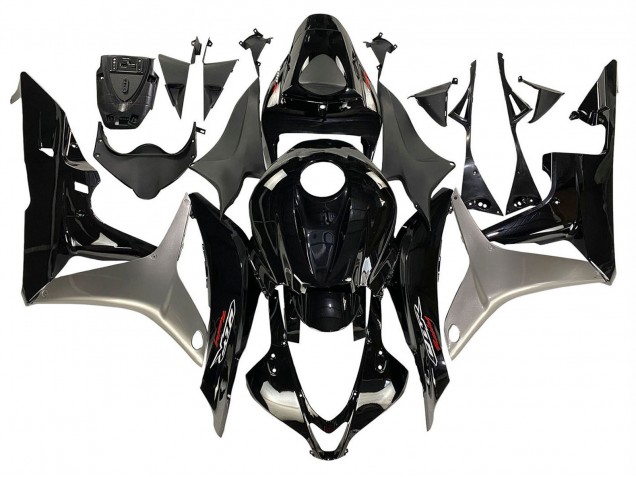 Kits Carénage Moto Honda CBR600RR 2007-2008 - Argent Noir Brillant