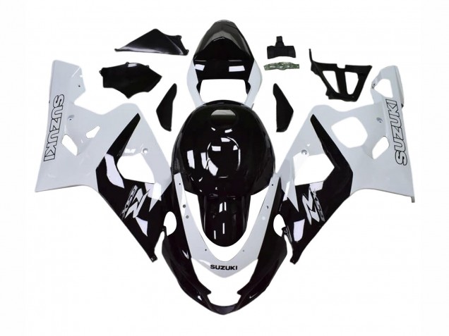Carénages Moto Suzuki GSXR 600 / GSXR 750 2004-2005 - Blanc Noir