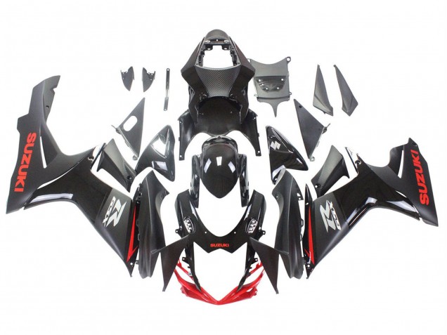 Carénages Moto Suzuki GSXR 600 / GSXR 750 2011-2024 - Noir Gris Rouge Doubler
