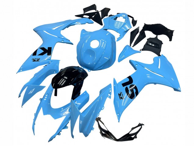 Carénages Moto Suzuki GSXR 600 / GSXR 750 2011-2024 - Bleu Clair Noir
