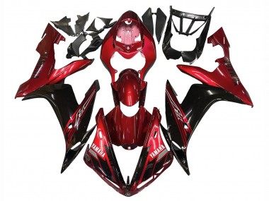 Carénages Moto Yamaha YZF 1000 R1 2004-2006 - Rouge Noir Brillant