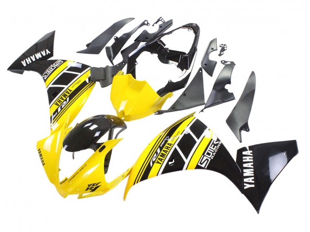 Carénages Moto Yamaha YZF 1000 R1 2012-2014 - Jaune Blanc Noir