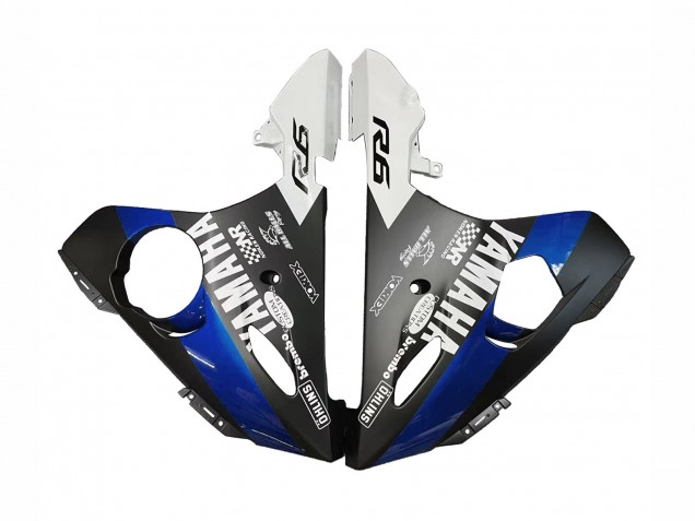 Carénages Moto Yamaha YZF R6S 2006-2009 - Bleu Blanc Noir Brillant Yamalube