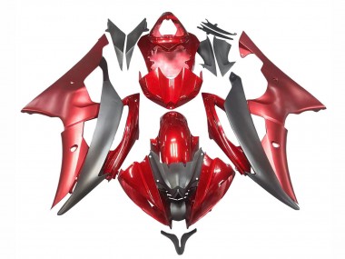 Carénages Moto Yamaha YZF 600 R6 2008-2016 - Rouge Gris
