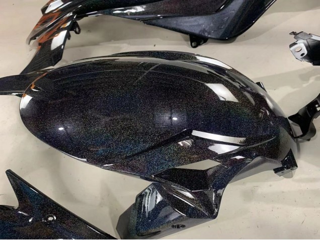 Carénages Moto Kawasaki ZX6R 2019-2022 - Noir Arc-en-ciel