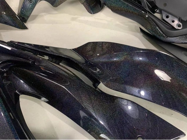 Carénages Moto Kawasaki ZX6R 2019-2022 - Noir Arc-en-ciel