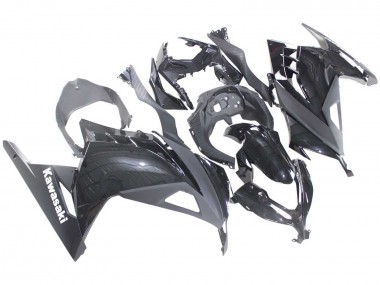 Carénages Moto Kawasaki EX300 2013-2024 - Noir Brillant