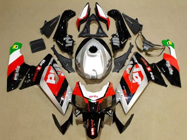 Carénages Moto Aprilia RS125 2006-2011 - Rouge Argent Noir Vert
