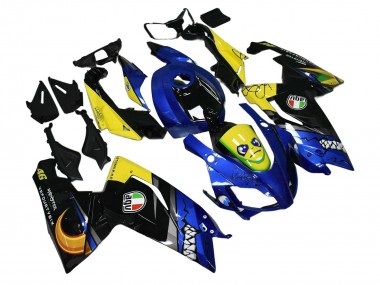 Carénages Moto Aprilia RS125 2006-2011 - Bleu Jaune Noir Requin