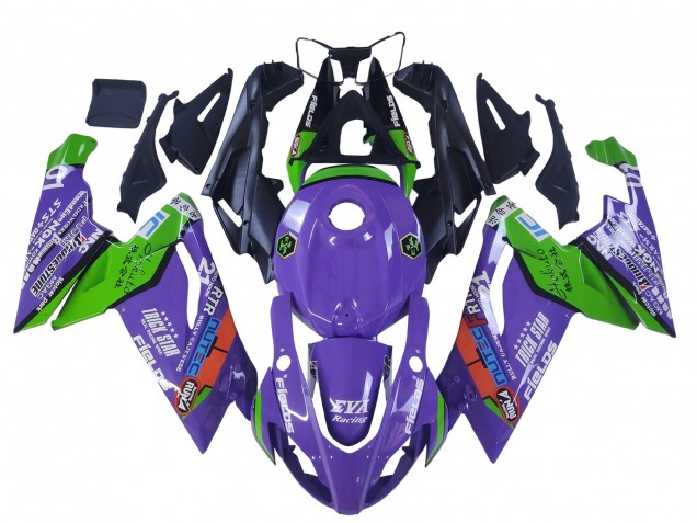 Carénages Moto Aprilia RS125 2006-2011 - Violet Vert Rouge