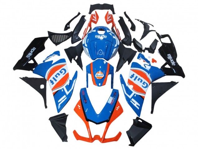 Carénages Moto Aprilia RS4 50 125 2012-2018 - Blanc Bleu Orange Noir Brillant Gulf