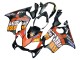 Carénages Moto Honda CBR600 F4i 2004-2007 - Noir Mat Orange Rossi