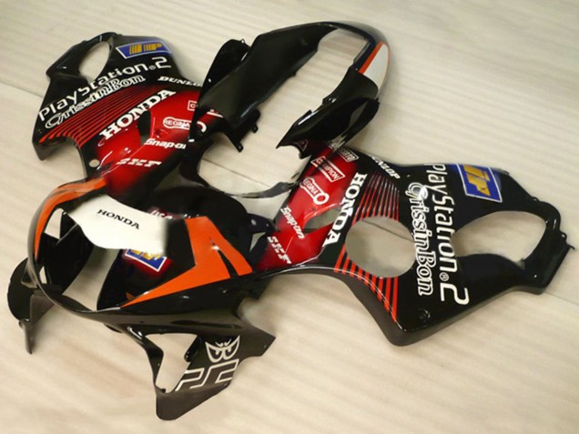 Carénages Moto Honda CBR600 F4 1999-2000 - Noir Brillant Rouge Blanc PlayStation 2