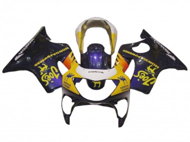 Carénages Moto Honda CBR600 F4 1999-2000 - Blanc Jaune Noir Brillant Joes